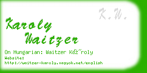 karoly waitzer business card